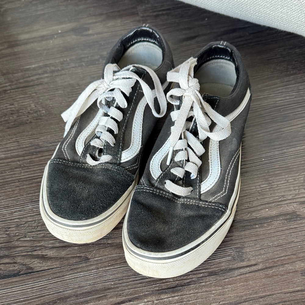 Vans Black and White Low-Top Sneakers